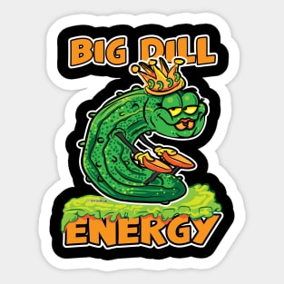 Big Dill Energy Queen Pickle Cartoon Sticker